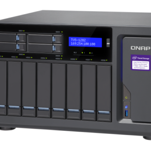 QNAP TVS-1282-i3-8G 12-Bay Tower NAS with 3.70 GHz Intel Core i3 CPU and 8GB RAM