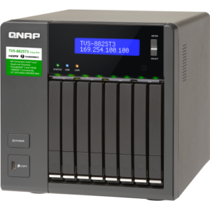 QNAP TVS-882ST3-i7-16G 8-Bay Tower NAS with 2.60 GHz Intel Core i7 CPU and 16GB RAM