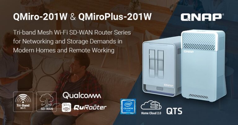 Read more about the article QNAP Launches the QMiro-201W & QMiroPlus-201W – Next-Generation Tri-band Mesh Wi-Fi SD-WAN Routers to Meet Networking and Storage Demands in Modern Homes and Remote Working
