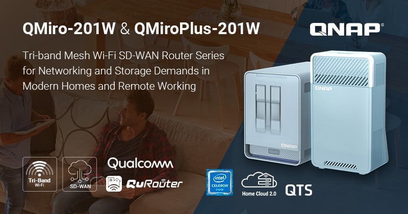 You are currently viewing QNAP Launches the QMiro-201W & QMiroPlus-201W – Next-Generation Tri-band Mesh Wi-Fi SD-WAN Routers to Meet Networking and Storage Demands in Modern Homes and Remote Working
