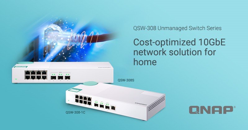 You are currently viewing QNAP Introduces QSW-308-1C and QSW-308S, the Cost-optimized 10GbE Switches for Home and SOHO Users