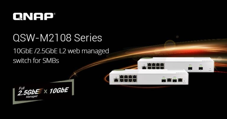 Read more about the article QNAP Introduces QSW-M2108 2.5GbE & 10GbE L2 Web Managed Switch Series, Providing Cost-effective High-performance Network Management for SMBs