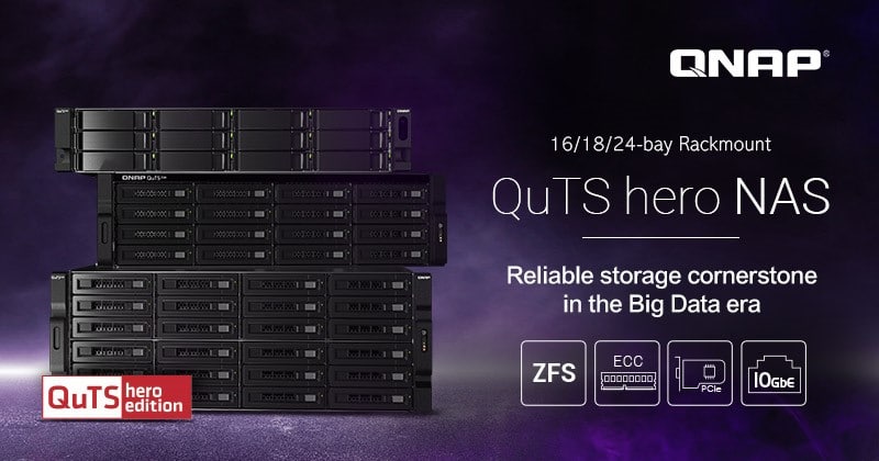 You are currently viewing QNAP Rolls Out 16/18/24-bay Rackmount QuTS hero NAS, Featuring Intel Xeon Processors, 10GbE Connectivity, and PCIe Expansion