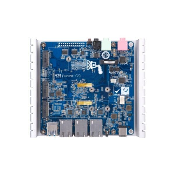 Front panel of the QNAP Qboat Sunny IoT board