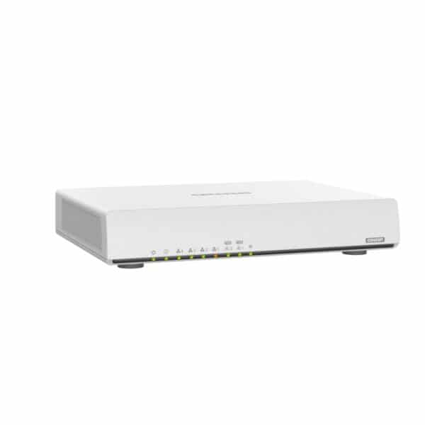 QNAP QHora 301w dual-port router from the top left