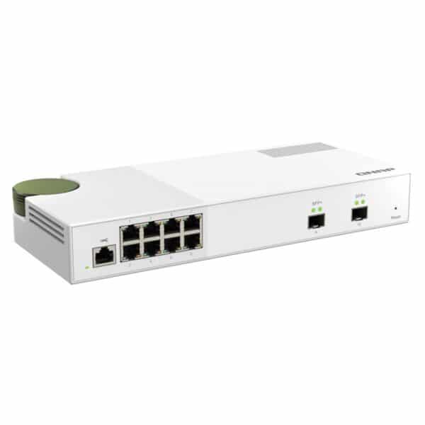 QNAP QSW-2108M-2S 8-port switch from the top left