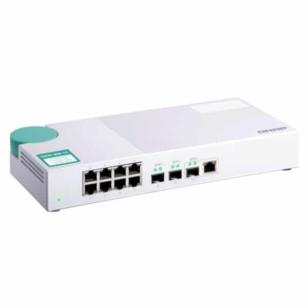 QNAP QSW-308-1C 8-port switch from the top left