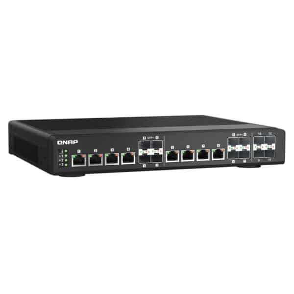 QNAP QSW-IM1200-8C switch from the top left