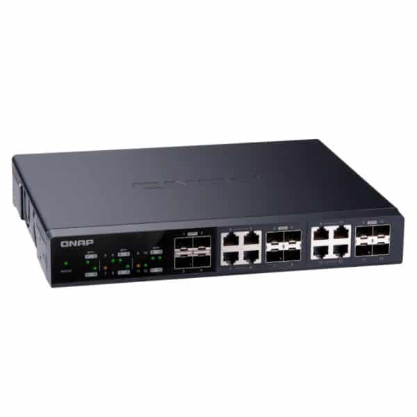 QNAP QSW-M1208-8C 12-port switch from the top left