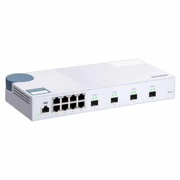 QNAP QSW-M408S 8-port switch from the top left