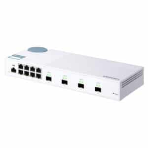 QNAP QSW-M408S 8-port switch from the top right