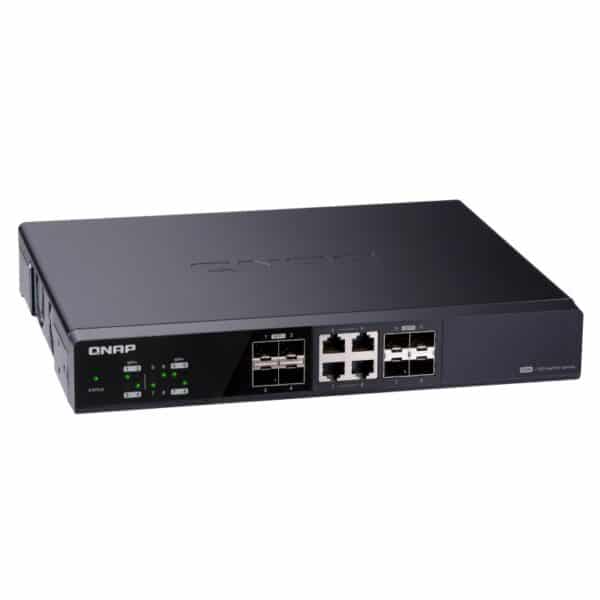 QNAP QSW-804-4C 8-port switch from the top left