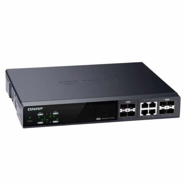 QNAP QSW-M804-4C 8-port switch from the top left