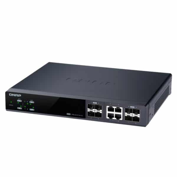 QNAP QSW-M804-4C 8-port switch from the top right