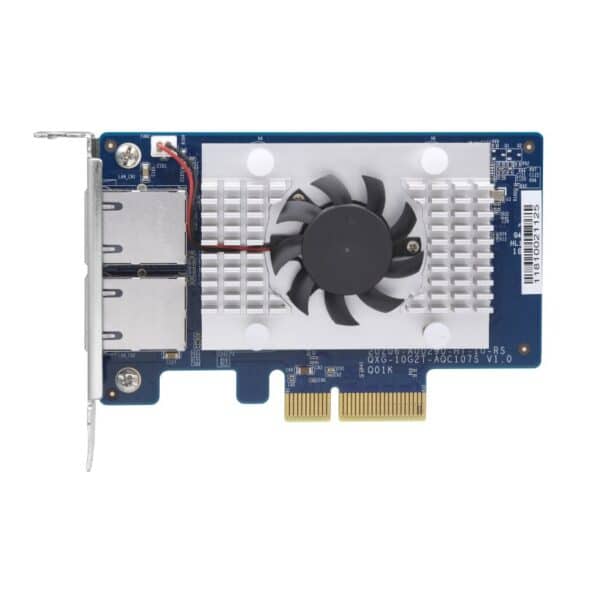 QNAP QXG-10G2T-107 network card from the top