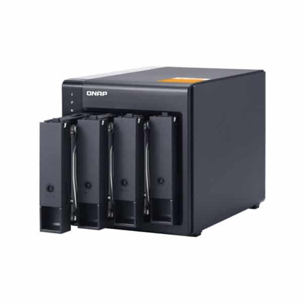 QNAP TL-D400S 4-bay tower storage enclosure with hot-swappable drives