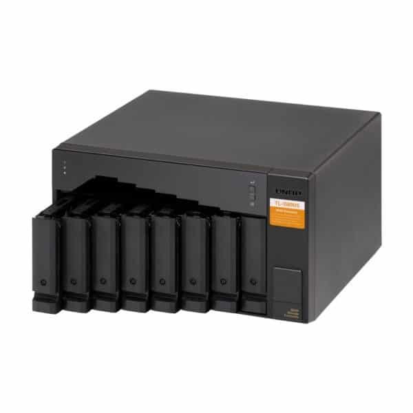 QNAP TL-D800S 8-bay tower storage enclosure with hot-swappable drives