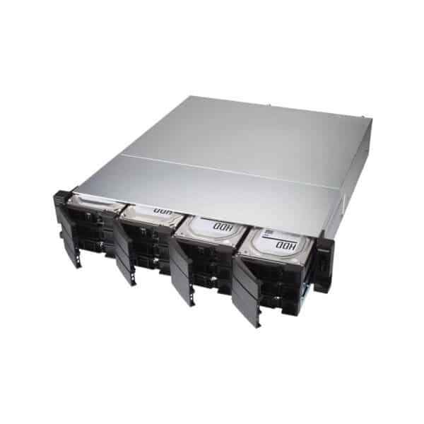 QNAP TL-R1200C-RP 12-bay rack-mountable storage enclosure with hot-swappable drives