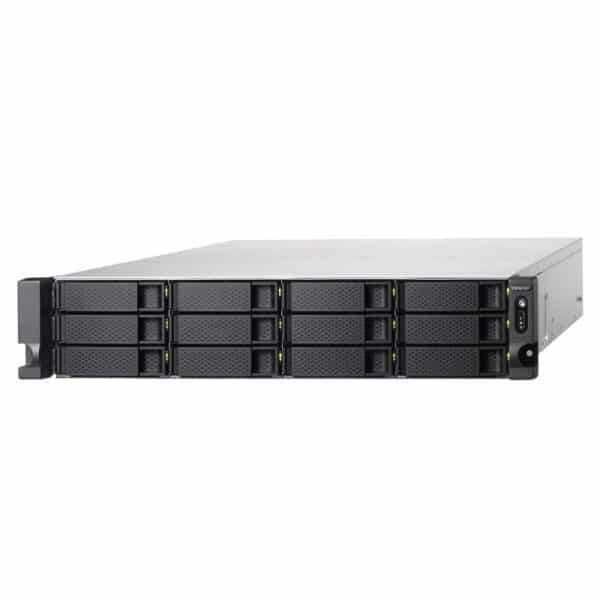 QNAP TS-1886XU-RP 18-bay rack-mountable NAS from the top right