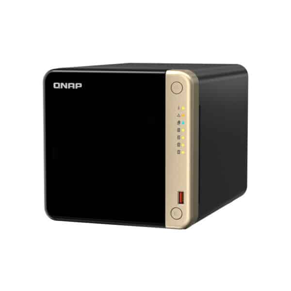 QNAP TS-464 4-bay NAS from the top right