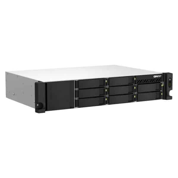 QNAP TS-873AeU-RP 8-bay NAS from the top left